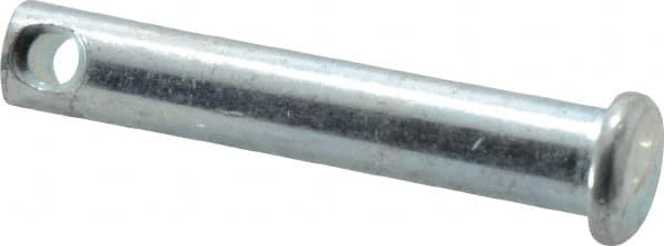 Made in USA - 5/16" Pin Diam, 1-3/4" OAL, Standard Clevis Pin - 9/64" Hole, 1-39/64" Usable Length, Zinc-Plated Steel - A1 Tooling