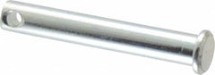 Made in USA - 5/16" Pin Diam, 2" OAL, Standard Clevis Pin - 9/64" Hole, 1-55/64" Usable Length, Zinc-Plated Steel - A1 Tooling