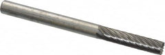 Atrax - 1/8" Cut Diam, 1/8" Shank Diam, Cylinder with End Cut Head Single Cut Burr - Carbide, End Cut End, 9/16" LOC, 1-1/2" OAL - A1 Tooling