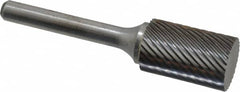 Atrax - 5/8" Cut Diam, 1/4" Shank Diam, Cylinder Head Single Cut Burr - Carbide, Flat End, 1" LOC, 2-3/4" OAL - A1 Tooling