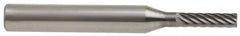 Atrax - 1/8" Cut Diam, 1/4" Shank Diam, Cylinder with End Cut Head Single Cut Burr - Carbide, End Cut End, 1/2" LOC, 2" OAL - A1 Tooling