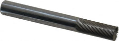 Atrax - 1/4" Cut Diam, 1/4" Shank Diam, Cylinder with End Cut Head Single Cut Burr - Carbide, End Cut End, 5/8" LOC, 2" OAL - A1 Tooling