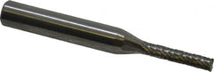 Atrax - 1/8" Cut Diam, 1/4" Shank Diam, Cylinder with End Cut Head Double Cut Burr - Carbide, End Cut End, 1/2" LOC, 2" OAL - A1 Tooling