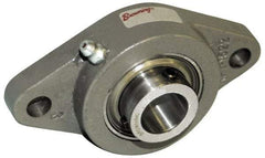 Browning - 1-1/4" ID, 6-1/8" OAL x 3-5/8" OAH 2-Bolt Flange Air Handling - 3,493 Lb Static Cap, 5,782 Lb Dyn Cap, 5-1/8" Btw Mnt Hole Ctrs, Cast Iron - A1 Tooling