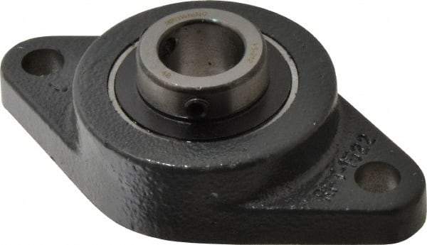 Browning - 3/4" ID, 4-13/32" OAL x 2-1/2" OAH 2-Bolt Flange - 1,444 Lb Static Cap, 2,611 Lb Dyn Cap, 3-17/32" Btw Mnt Hole Ctrs, Cast Iron - A1 Tooling