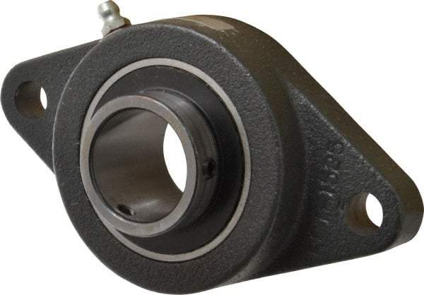 Browning - 1-1/4" ID, 5-9/16" OAL x 3-1/8" OAH 2-Bolt Flange - 2,567 Lb Static Cap, 4,381 Lb Dyn Cap, 4-19/32" Btw Mnt Hole Ctrs, Cast Iron - A1 Tooling