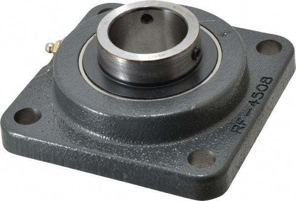 Browning - 1-11/16" ID, 5-3/8" OAL x 5-3/8" OAH 4-Bolt Flange - 5,139 Lb Static Cap, 7,901 Lb Dyn Cap, 4-1/8" Btw Mnt Hole Ctrs, Cast Iron - A1 Tooling