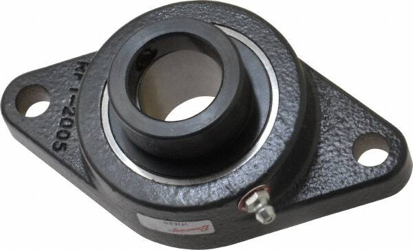 Browning - 1-3/16" ID, 5-9/16" OAL x 3-1/8" OAH 2-Bolt Flange - 2,567 Lb Static Cap, 4,381 Lb Dyn Cap, 4-19/32" Btw Mnt Hole Ctrs, Cast Iron - A1 Tooling