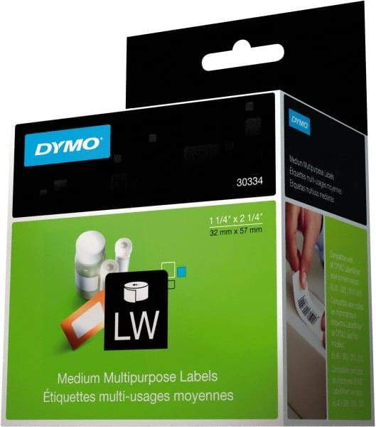 Dymo - 2-1/4" Long, White Label Printer Cartridge - For DYMO LabelWriter Printers - A1 Tooling