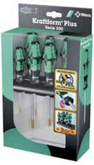 Wera - 6 Piece Torx Screwdriver Set - Bit Sizes: Torx T10, T15, T20, T25, T30 & T40 - A1 Tooling