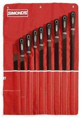 Simonds File - 9 Piece American Pattern File Set - 6", 10" Long, Bastard/Smooth Coarseness - A1 Tooling