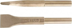 Ampco - 1-3/4" Head Width, 8" OAL, 3/4" Shank Diam, Scaling Chisel - Round Drive, Round Shank - A1 Tooling