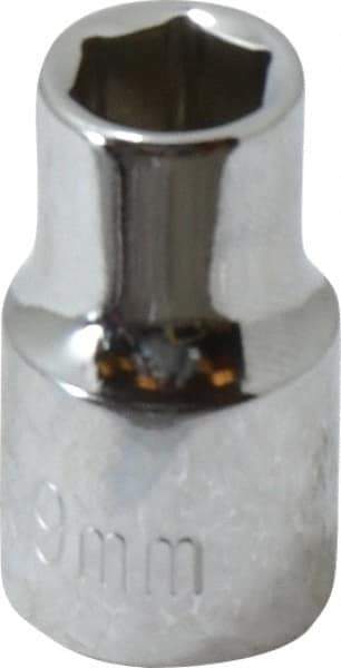 Paramount - 3/8" Drive, Standard Hand Socket - 6 Points, 1-3/16" OAL, Steel, Chrome Finish - A1 Tooling