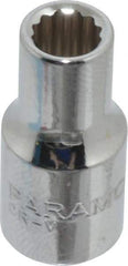 Paramount - 7/32", 1/4" Drive, Standard Hand Socket - 12 Points, 15/16" OAL, Steel, Chrome Finish - A1 Tooling