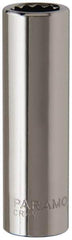 Paramount - 3/8", 1/4" Drive, Deep Hand Socket - 12 Points, 1-15/16" OAL, Steel, Chrome Finish - A1 Tooling