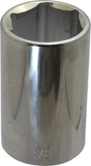 Paramount - 1-3/8", 1/2" Drive, Deep Hand Socket - 6 Points, 3-1/2" OAL, Steel, Chrome Finish - A1 Tooling