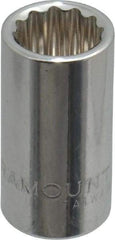 Paramount - 11/32", 1/4" Drive, Standard Hand Socket - 12 Points, 15/16" OAL, Steel, Chrome Finish - A1 Tooling