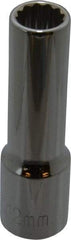 Paramount - 1/2" Drive, Deep Hand Socket - 12 Points, 3-9/32" OAL, Steel, Chrome Finish - A1 Tooling