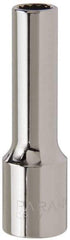 Paramount - 1/2" Drive, Deep Hand Socket - 12 Points, 3-3/32" OAL, Steel, Chrome Finish - A1 Tooling