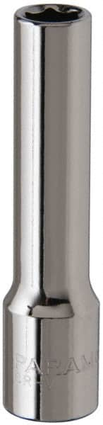 Paramount - 1/4" Drive, Deep Hand Socket - 6 Points, 1-15/16" OAL, Steel, Chrome Finish - A1 Tooling