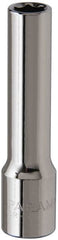 Paramount - 1/4" Drive, Deep Hand Socket - 6 Points, 1-15/16" OAL, Steel, Chrome Finish - A1 Tooling