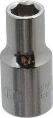 Paramount - 1/4" Drive, Standard Hand Socket - 6 Points, 15/16" OAL, Steel, Chrome Finish - A1 Tooling