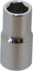 Paramount - 1/4" Drive, Standard Hand Socket - 6 Points, 15/16" OAL, Steel, Chrome Finish - A1 Tooling