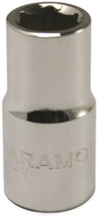 Paramount - 3/8" Drive, Deep Hand Socket - 12 Points, 2-1/2" OAL, Steel, Chrome Finish - A1 Tooling