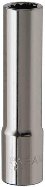 Paramount - 9/32", 1/4" Drive, Deep Hand Socket - 12 Points, 1-15/16" OAL, Steel, Chrome Finish - A1 Tooling