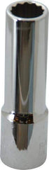 Paramount - 1/2" Drive, Deep Hand Socket - 12 Points, 3-9/32" OAL, Steel, Chrome Finish - A1 Tooling