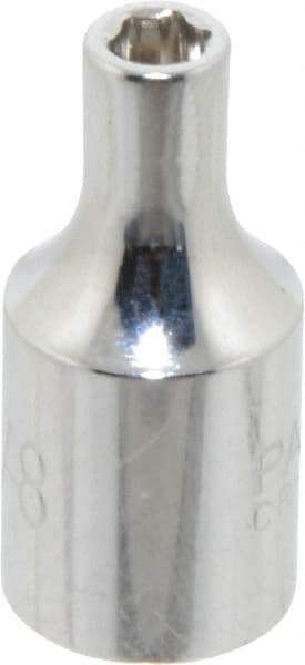 Paramount - 1/8", 1/4" Drive, Standard Hand Socket - 6 Points, 15/16" OAL, Steel, Chrome Finish - A1 Tooling