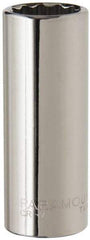 Paramount - 3/8" Drive, Deep Hand Socket - 12 Points, 2-1/2" OAL, Steel, Chrome Finish - A1 Tooling