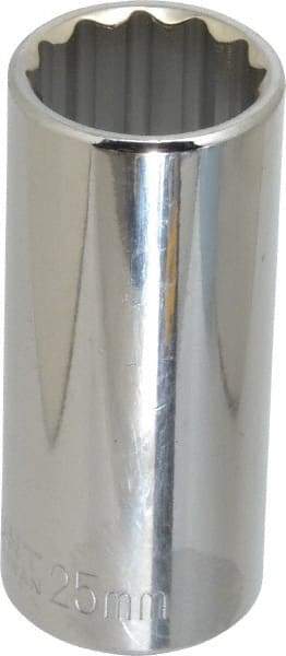 Paramount - 1/2" Drive, Deep Hand Socket - 12 Points, 3-3/32" OAL, Steel, Chrome Finish - A1 Tooling