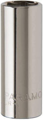 Paramount - 3/8" Drive, Deep Hand Socket - 6 Points, 1-15/16" OAL, Steel, Chrome Finish - A1 Tooling