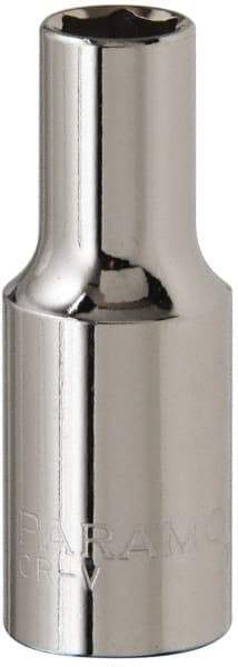 Paramount - 3/8" Drive, Deep Hand Socket - 6 Points, 1-15/16" OAL, Steel, Chrome Finish - A1 Tooling