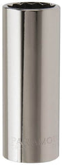 Paramount - 11/16", 3/8" Drive, Deep Hand Socket - 12 Points, 2-1/2" OAL, Steel, Chrome Finish - A1 Tooling