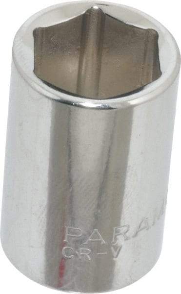 Paramount - 9/16", 3/8" Drive, Standard Hand Socket - 6 Points, 1-3/16" OAL, Steel, Chrome Finish - A1 Tooling