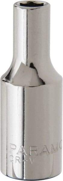 Paramount - 3/8" Drive, Deep Hand Socket - 6 Points, 1-15/16" OAL, Steel, Chrome Finish - A1 Tooling