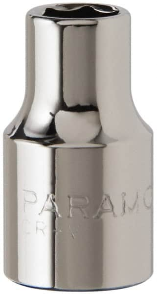 Paramount - 5/16", 3/8" Drive, Standard Hand Socket - 6 Points, 1-3/16" OAL, Steel, Chrome Finish - A1 Tooling