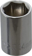 Paramount - 3/8" Drive, Standard Hand Socket - 6 Points, 1-3/16" OAL, Steel, Chrome Finish - A1 Tooling