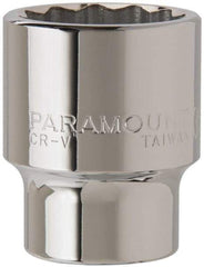 Paramount - 3/4" Drive, Standard Hand Socket - 12 Points, 2-5/8" OAL, Steel, Chrome Finish - A1 Tooling