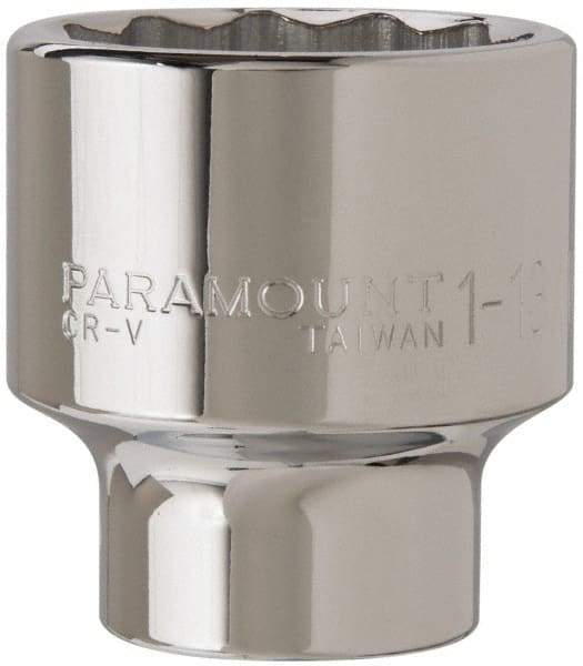 Paramount - 1-13/16", 3/4" Drive, Standard Hand Socket - 12 Points, 2-29/32" OAL - A1 Tooling