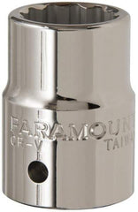 Paramount - 3/4" Drive, Standard Hand Socket - 12 Points, 2" OAL, Steel, Chrome Finish - A1 Tooling