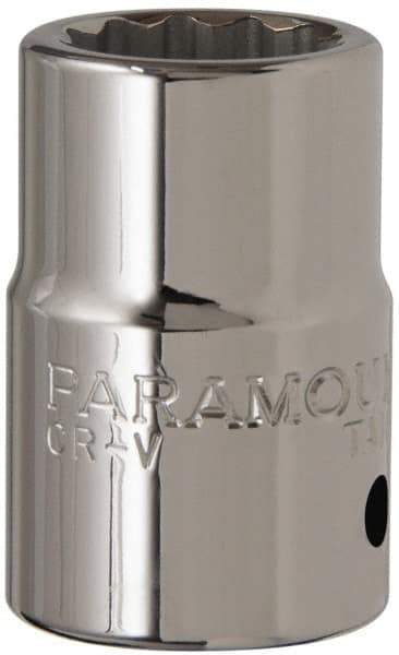 Paramount - 3/4" Drive, Standard Hand Socket - 12 Points, 2" OAL, Steel, Chrome Finish - A1 Tooling