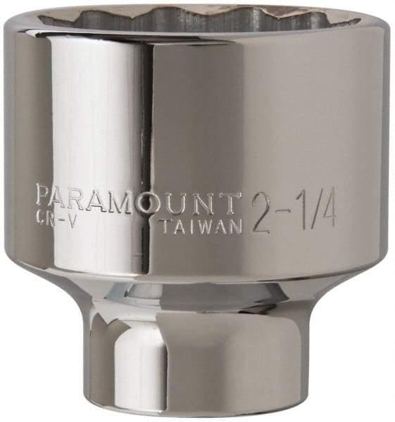 Paramount - 2-1/4", 3/4" Drive, Standard Hand Socket - 12 Points, 3-1/2" OAL - A1 Tooling