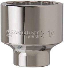 Paramount - 2-1/4", 3/4" Drive, Standard Hand Socket - 12 Points, 3-1/2" OAL - A1 Tooling