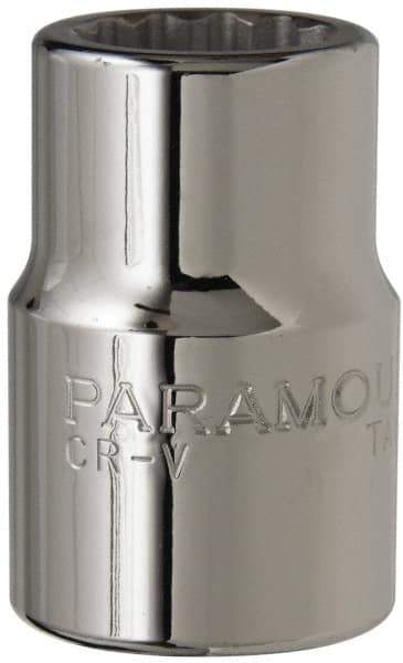 Paramount - 3/4" Drive, Standard Hand Socket - 12 Points, 2" OAL, Steel, Chrome Finish - A1 Tooling