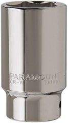 Paramount - 1-1/2", 3/4" Drive, Deep Hand Socket - 6 Points, 3-1/2" OAL, Steel, Chrome Finish - A1 Tooling