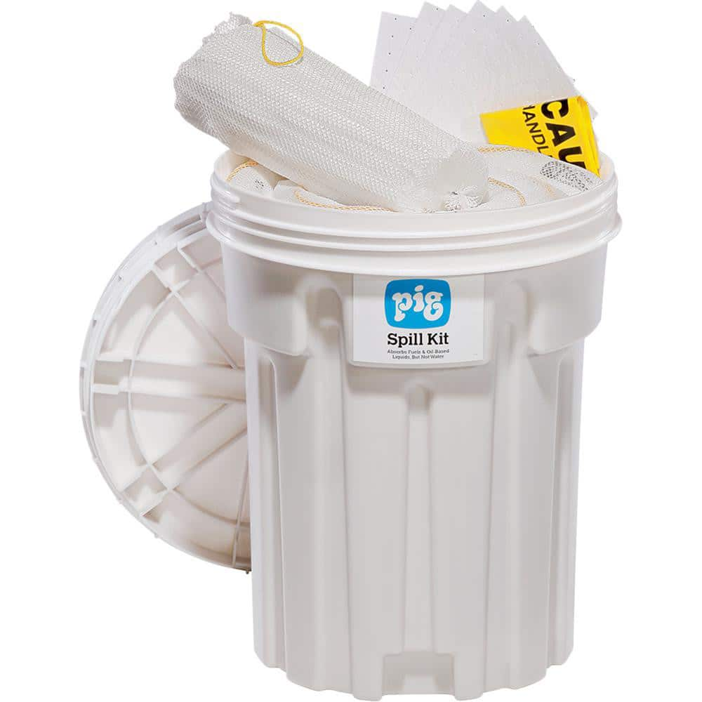 Spill Kits; Kit Type: Oil Based Liquids Spill Kit; Container Type: Overpack; Absorption Capacity: 21 gal; Color: White; Portable: No; Capacity per Kit (Gal.): 21 gal