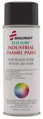 Ability One - Black, Gloss, Enamel Spray Paint - 8 to 10 Sq Ft per Can, 11 oz Container - A1 Tooling